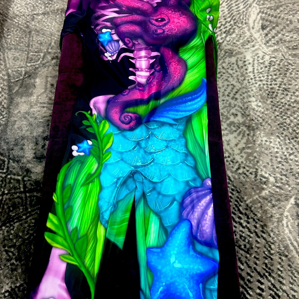 Badinka Colorful Graphic Mermaid Skeleton Onesie